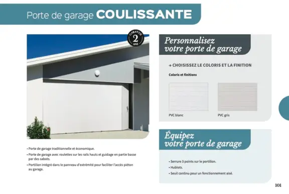 Porte de garage coulissante sur-mesure