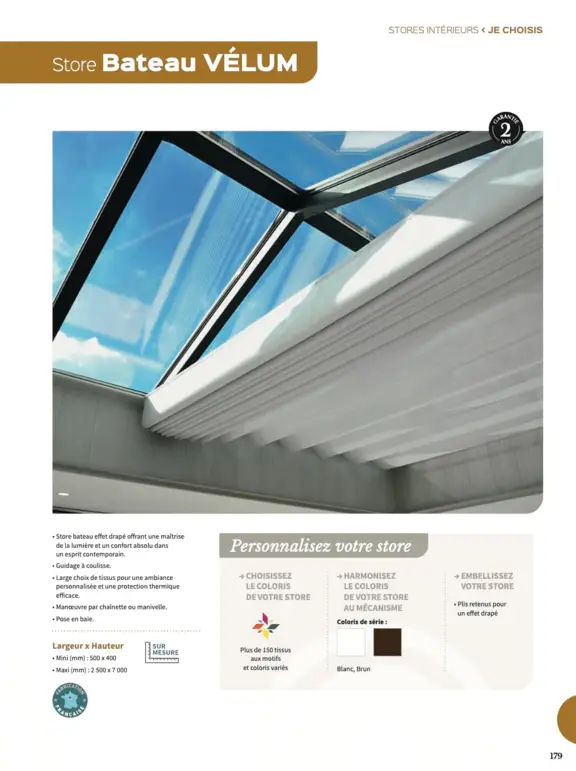 Store bateau Vélum